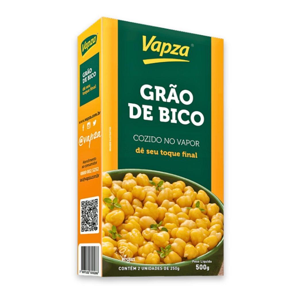 Grão De Bico Cozido No Vapor 500G Vapza