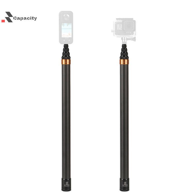 Capacidade De Fibra Carbono Invisível Edição Estendida Selfie Vara Pólo Extensão Ajustável Para Insta360 Câmera Panorâmi