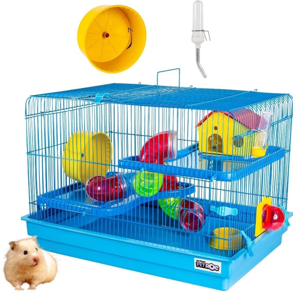 Gaiola Hamster 2 andares Tubo Luxo Completa Playground Big Space Jel Plast em Oferta na Shopee