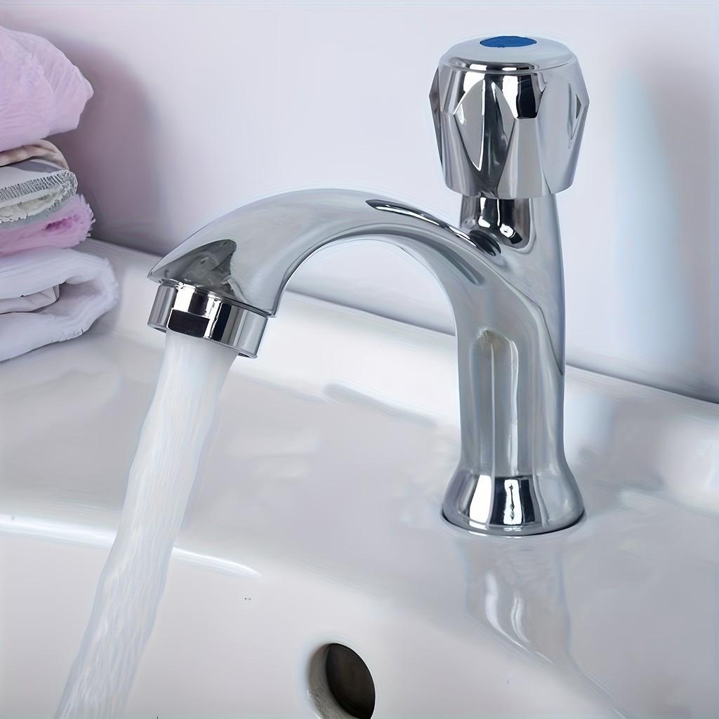 Solido Torneira de Bancada ABS com Acabamento em Metal Cromado para Banheiro Lavabo Lavatório Pia Cuba Giratória