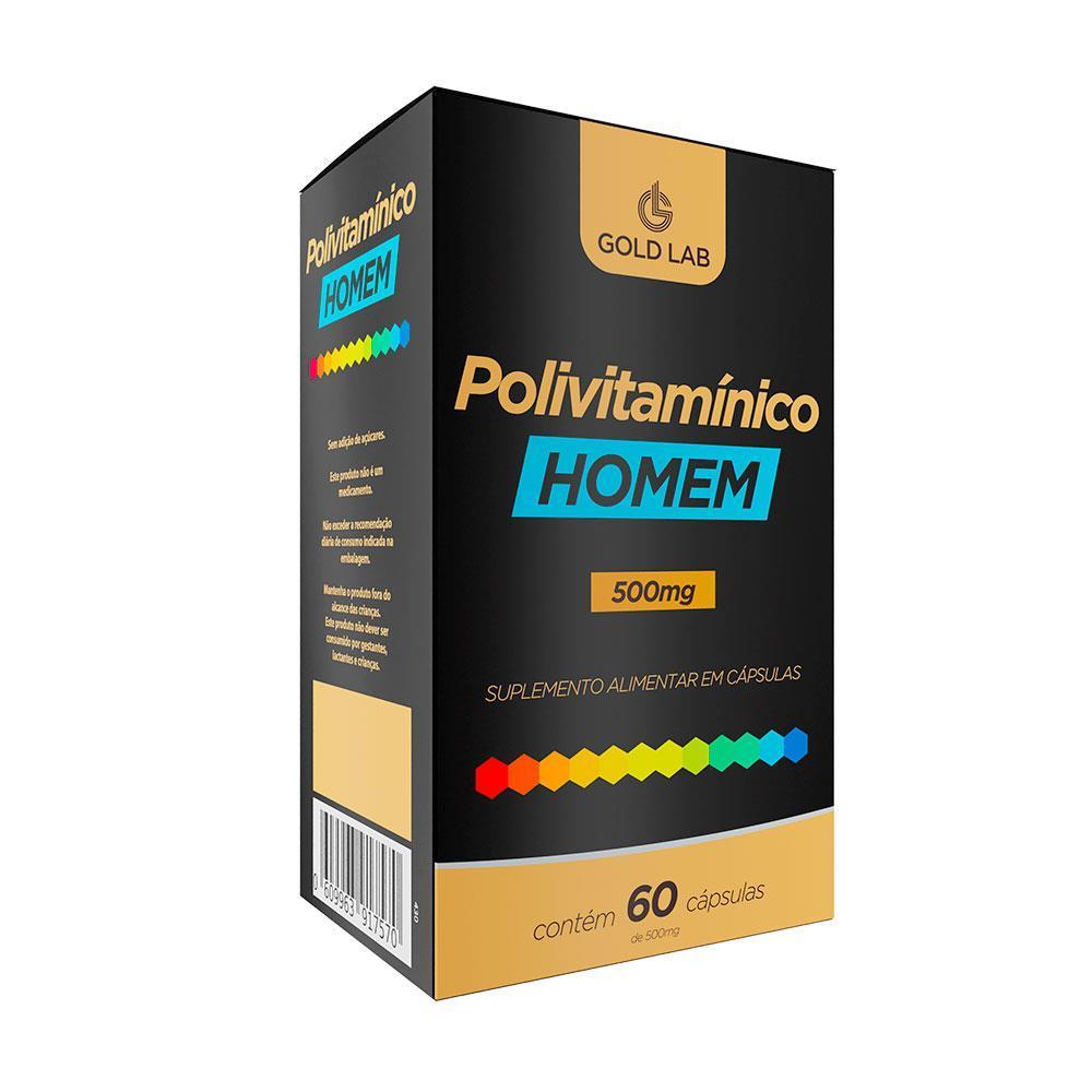 Polivitamínico Homem Gold Lab Com 60 Cápsulas Suplemento em Oferta na Shopee