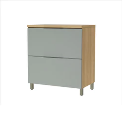 Balcão De Cozinha Nesher Marquesa 0,80m 1 Porta 1 Gaveta Nature/Verde