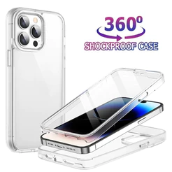 Para Xiaomi 15T 14T POCO C85 C75 C71 X7 Pro F7 Ultra 4G 5G 360 Corpo Inteiro Frente Traseira Transparente Caso De Telefo