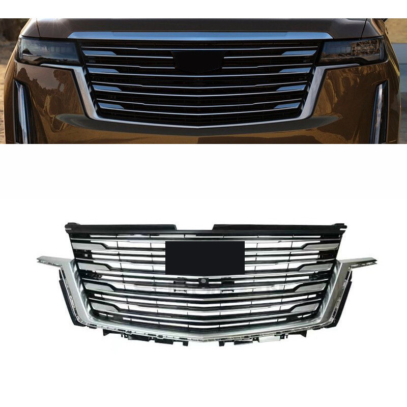 Grade Central Do Para-Choque Dianteiro Em Prata ABS 1 Unidade Cadillac Escalade SUV 2021-2023