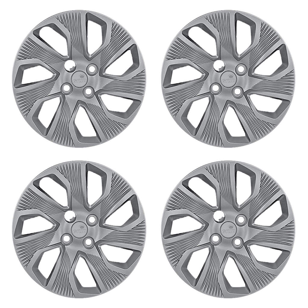 Calota Aro 15" cor Prata modelo Grand Siena 14/15 Jogo c/ 4 Calotas Grid - 214CP-PTA-E