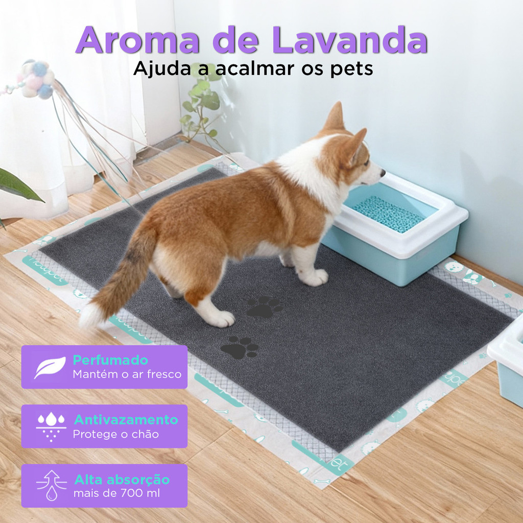 Detalhes do Newpet Tapete Higienico Para Caes Carvao Ativado 80x60cm 30un