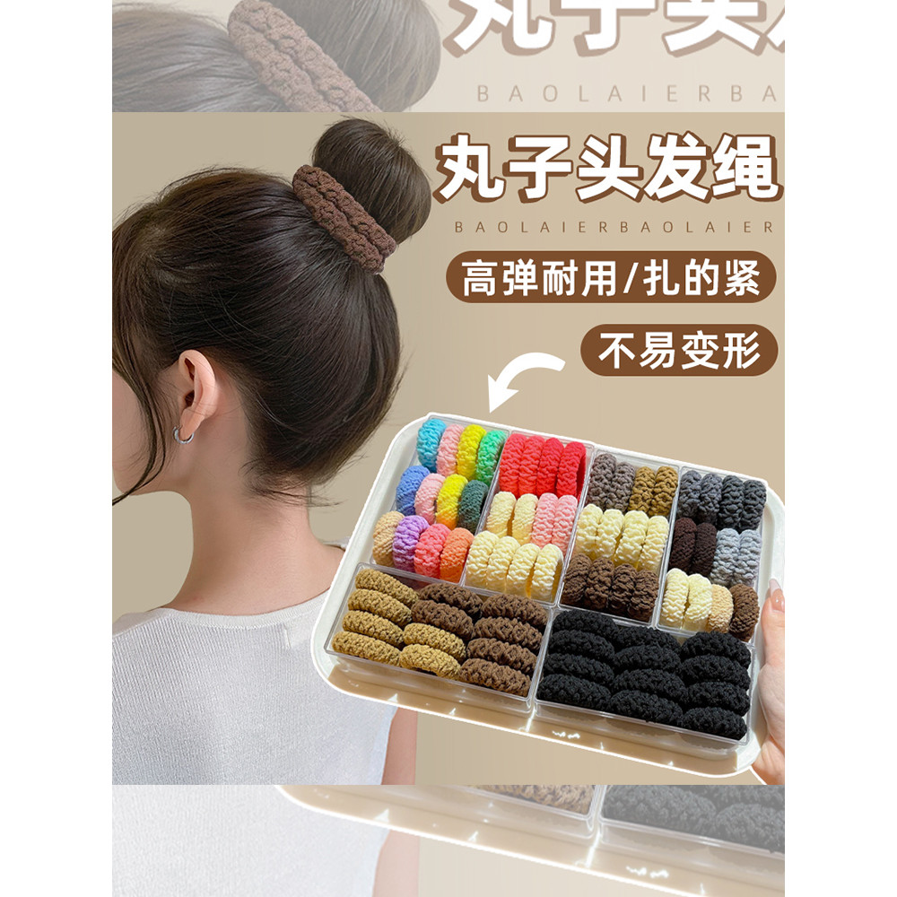 Bola cocar laço de cabelo anel de cabelo feminino adulto alto elástico rabo de cavalo corda de cabelo estilo feminino se