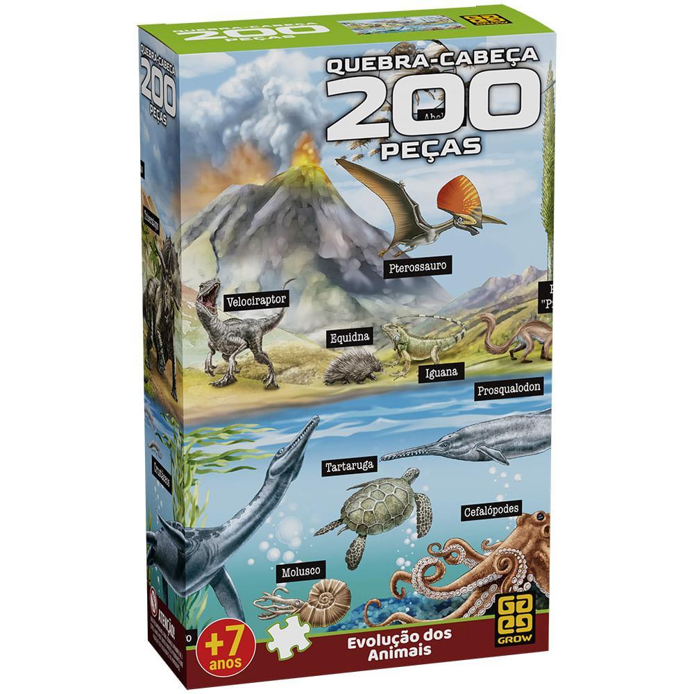 Quebra-cabeça 200 peças Evolução dos Animais em Oferta na Shopee