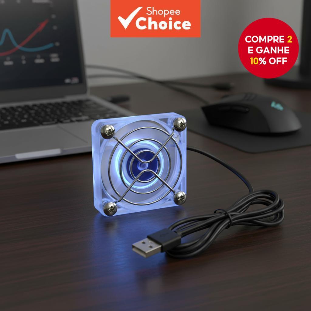  Ventilador de refrigeração CC sem escova USB de 50 mm 5V para projetor, umidificador, aparelhos de aromaterapia,