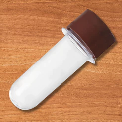 Mini Tubete Para lembrancinha Cristal Com Tampa Marrom - 8cm - 10 unidades - Rizzo