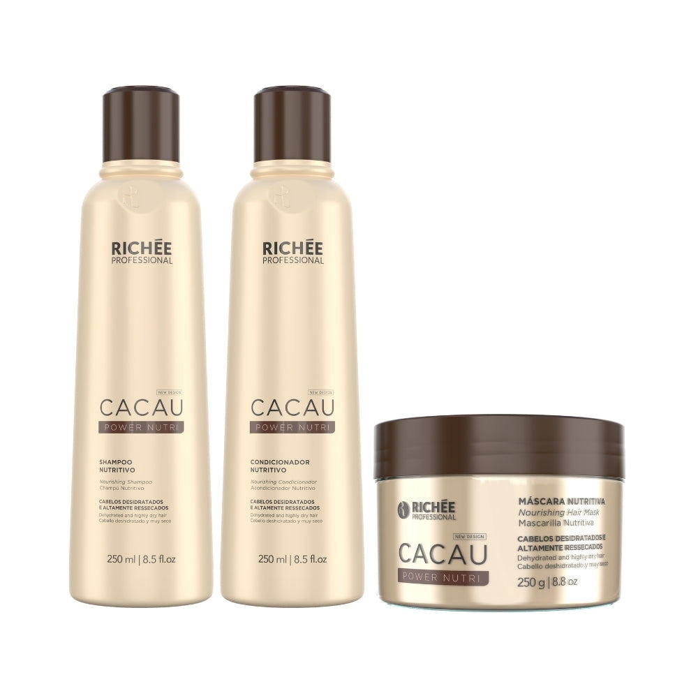 Richée Cacau Power Nutri Kit Shampoo Condicionador e Máscara em Oferta na Shopee