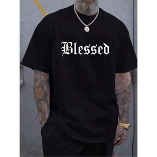 T-shirt 30.1 Camiseta Masculina Oversized Estampada BLESSED 100% Algodão P ao GG Promoção Premium Envio Imediato