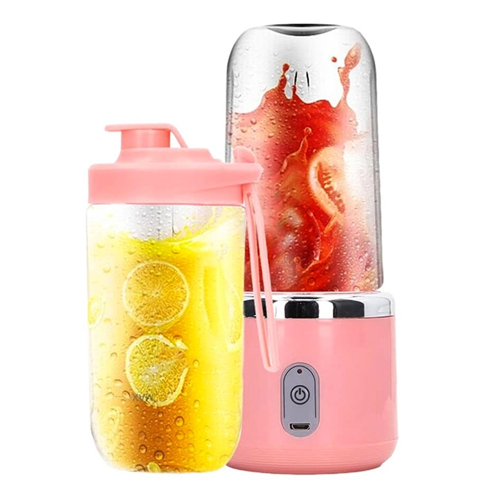 Mini Liquidificador Portátil Shake 6 Lâminas 400ML Espremedores Recarregável Espremedor Elétrico