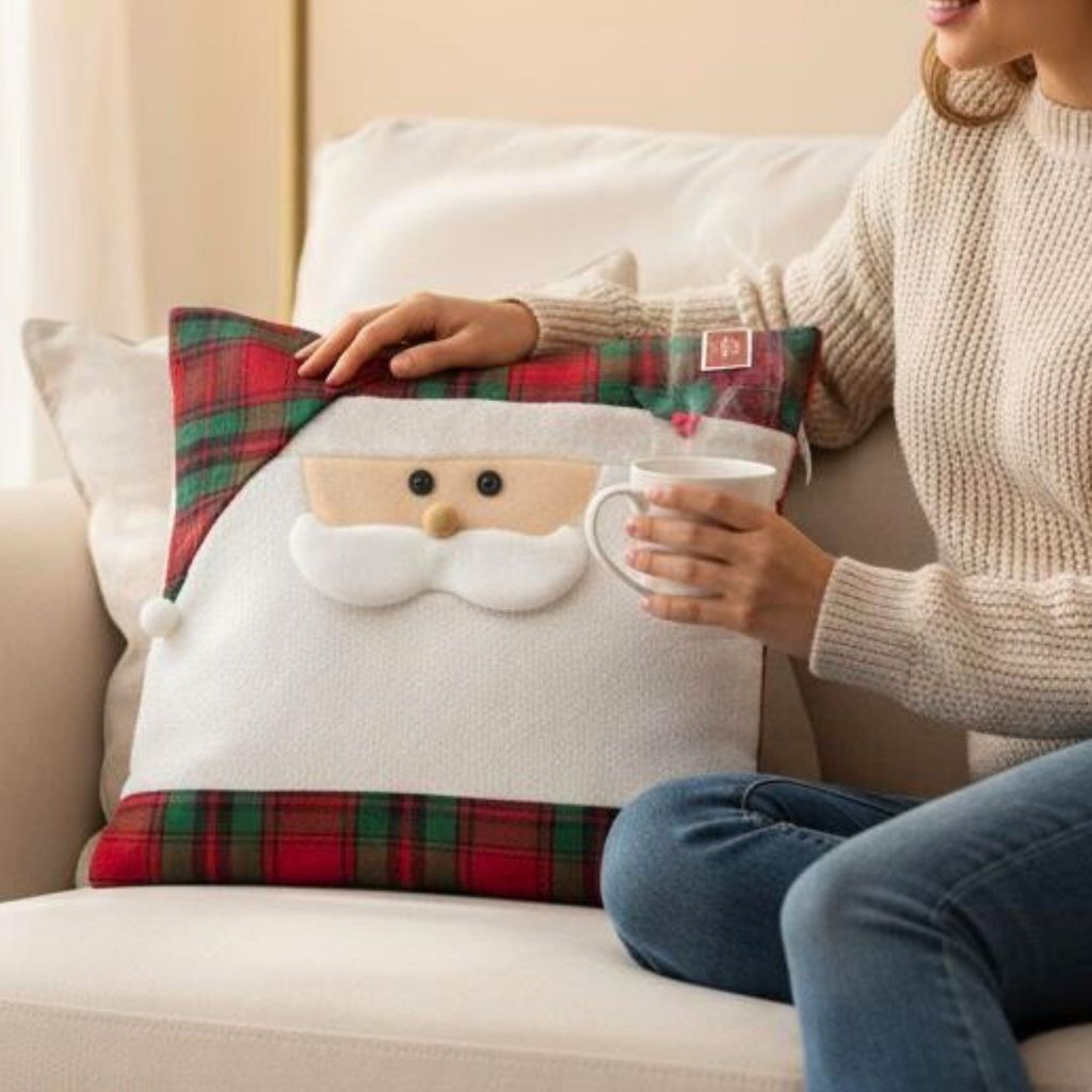 Capa de Almofada Natalina 45X45 tecido pelucia alto relevo ENVIO RÁPIDO! em Oferta na Shopee