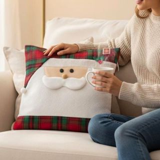 Capa de Almofada Natalina 45X45 tecido pelucia alto relevo ENVIO RÁPIDO! em Oferta na Shopee