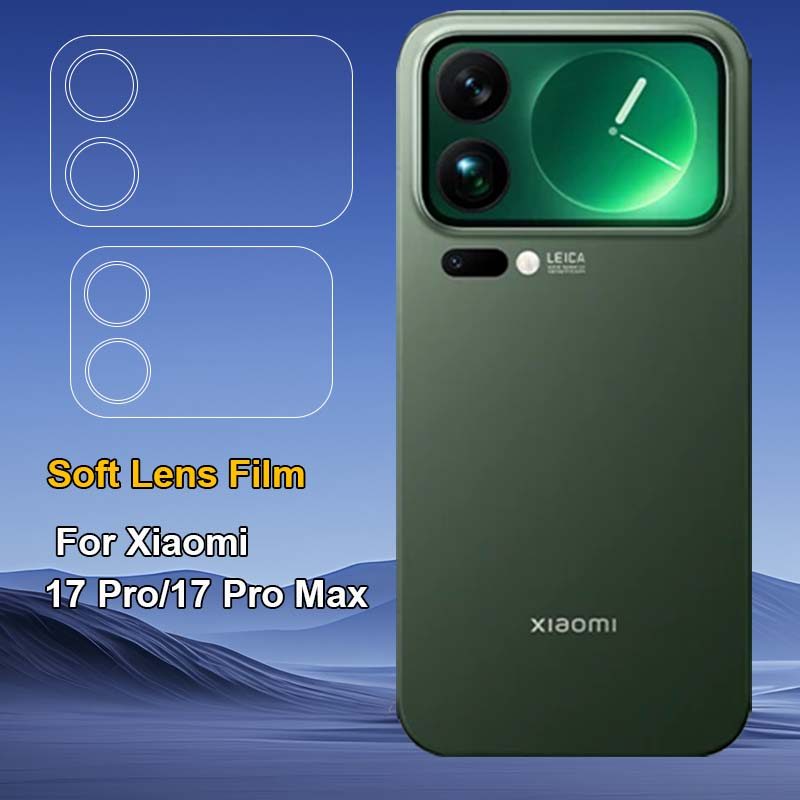 Protetor De Lente Para Xiaomi 17 17T Pro Max Claro Ultra Fino Câmera Capa De Proteção De Tela Traseira Filme Macio-Não V