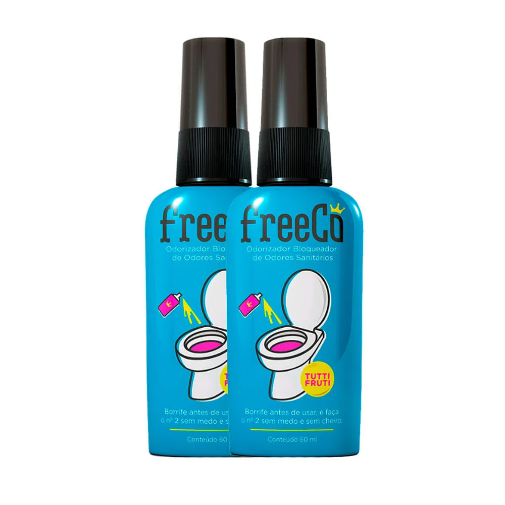 Kit 2 Bloqueador de Odores Sanitários FreeCô Tutti Frutti 60ml