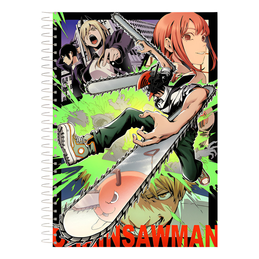 Caderno Chainsaw Man 1 Matéria 80 Fls