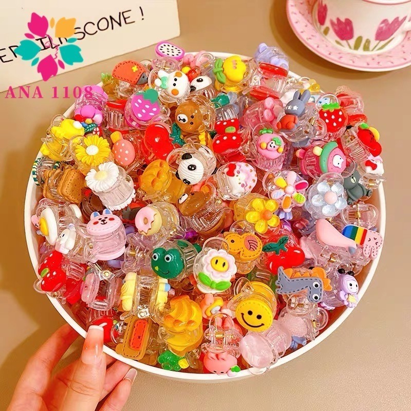 KIT 12 pcs de Prendedores/Piranhas Fofos Infantil com Desenho para Crianca Fofo Acessórios De Cabelo em Oferta na Shopee