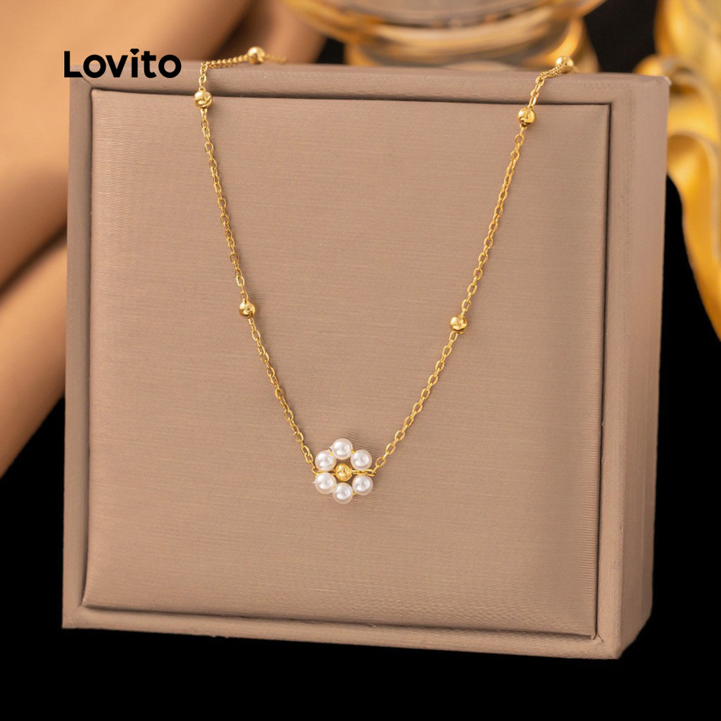 Lovito Colares Casuais de Pérolas LFA105372 em Oferta na Shopee