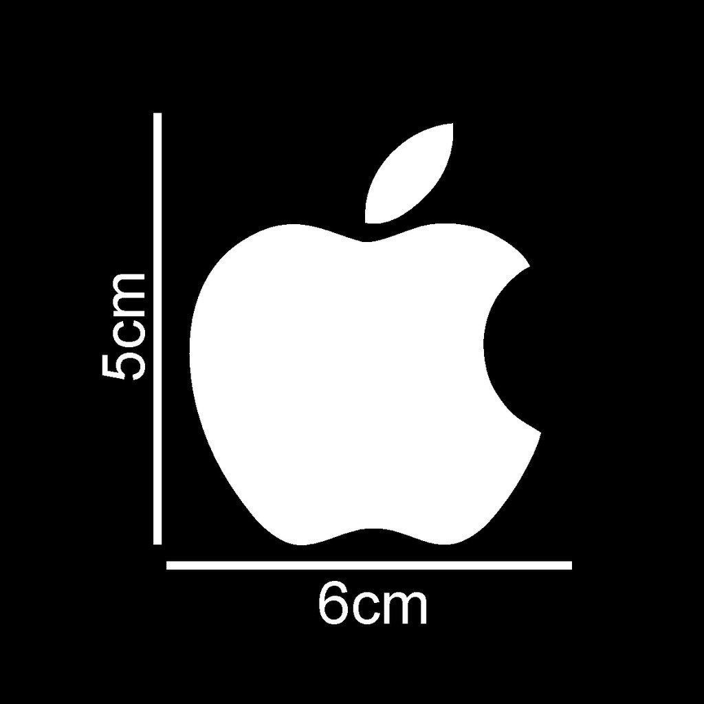 Adesivo Apple Maça 6x5cm Imac Iphone Ipad Diversas Cores Decoração