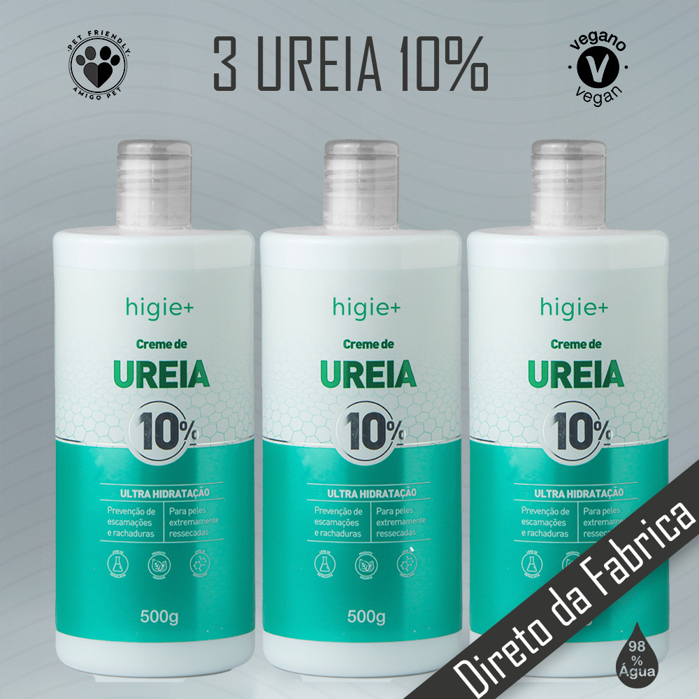Kit com 03 Frascos de Creme de Ureia 10% 500 ml - Promoção em Oferta na Shopee