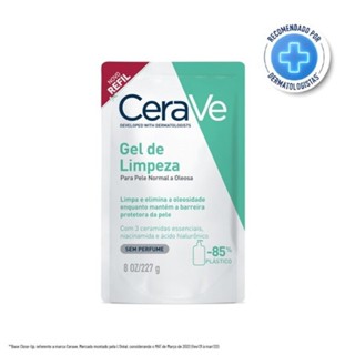 Gel De Limpeza Cerave Pele Normal A Oleosa 227g - Refil em Oferta na Shopee