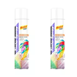 Kit 2 Tinta Spray Branco Mundial Prime - 400ml