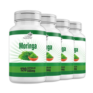 Kit 4 X Suplemento de Moringa oleifera planta da vida 500mg 120 Caps em Oferta na Shopee