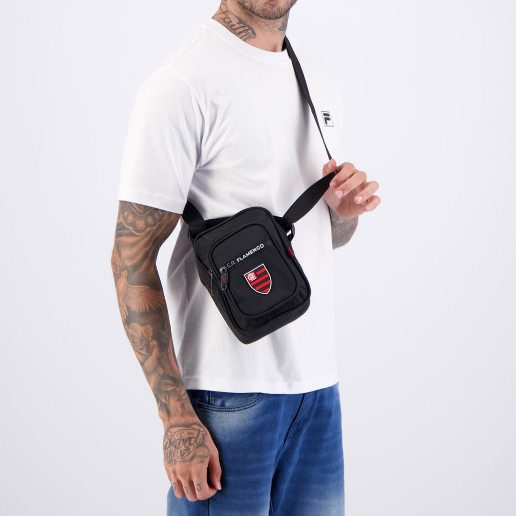 Shoulder Bag Flamengo Preta em Oferta na Shopee