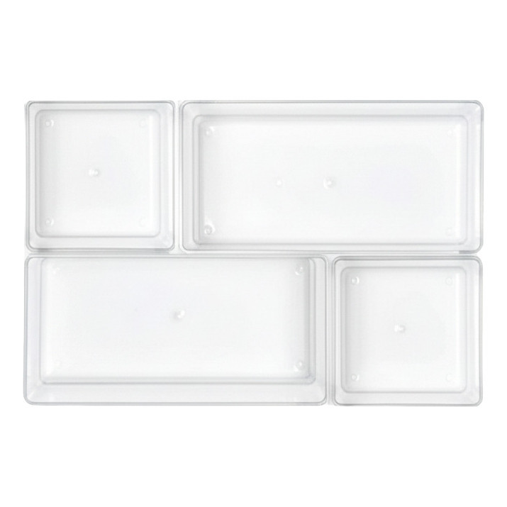 04 Módulos Gaveta Acrílico Transparente Multiuso