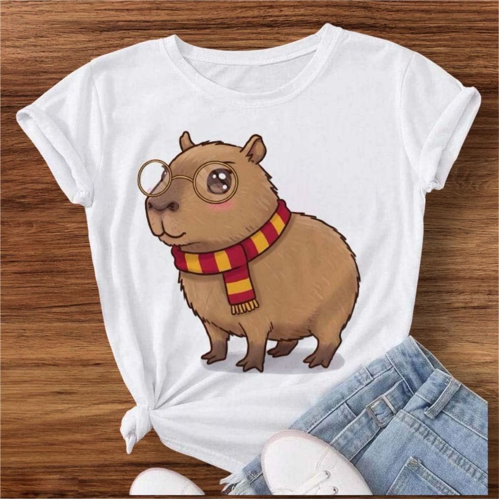 Camiseta Capipotter | Capivara Mágica | Estampa Exclusiva e Confortável | M ao GG