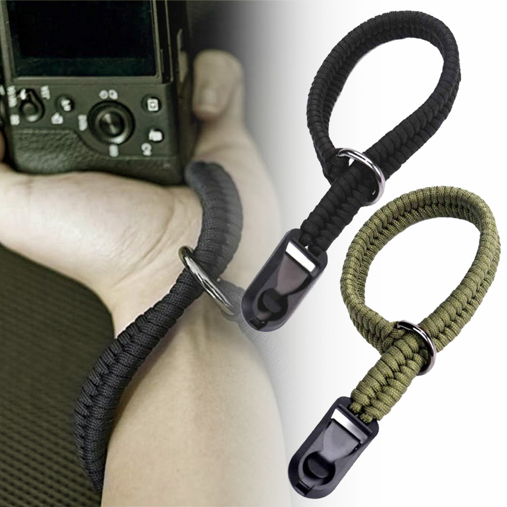 Alça De Pulso Para Câmera Design De Liberação Rápida Tecido À Mão Paracord Compatibilidade Anti Perda Montagem Universal