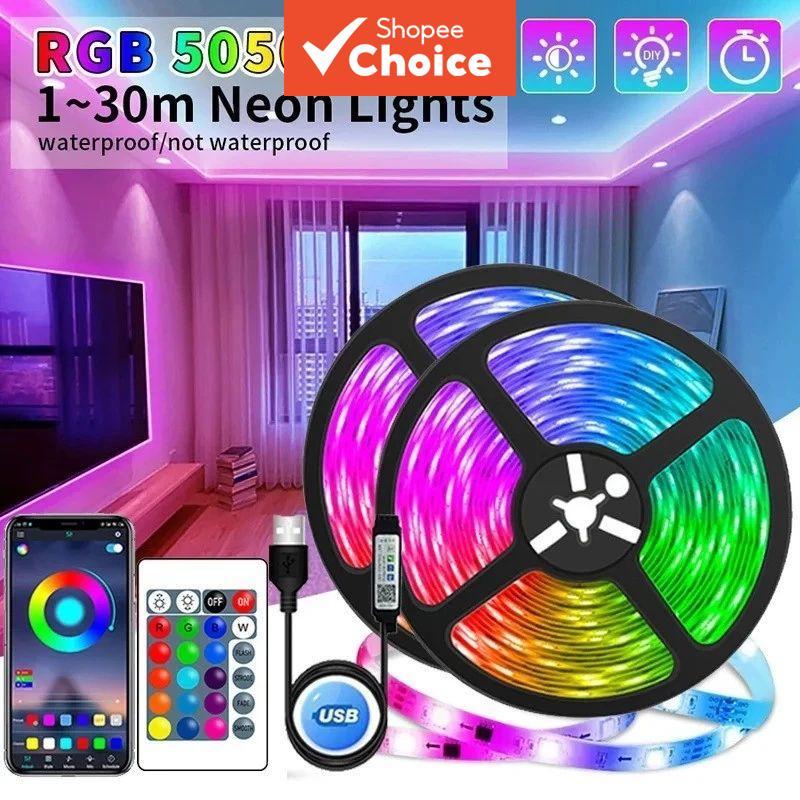 Luzes De Tira USB APP Controle RGB Led Luz Flexível Fita Para Decoração Do Quarto TV Backlight Diodo