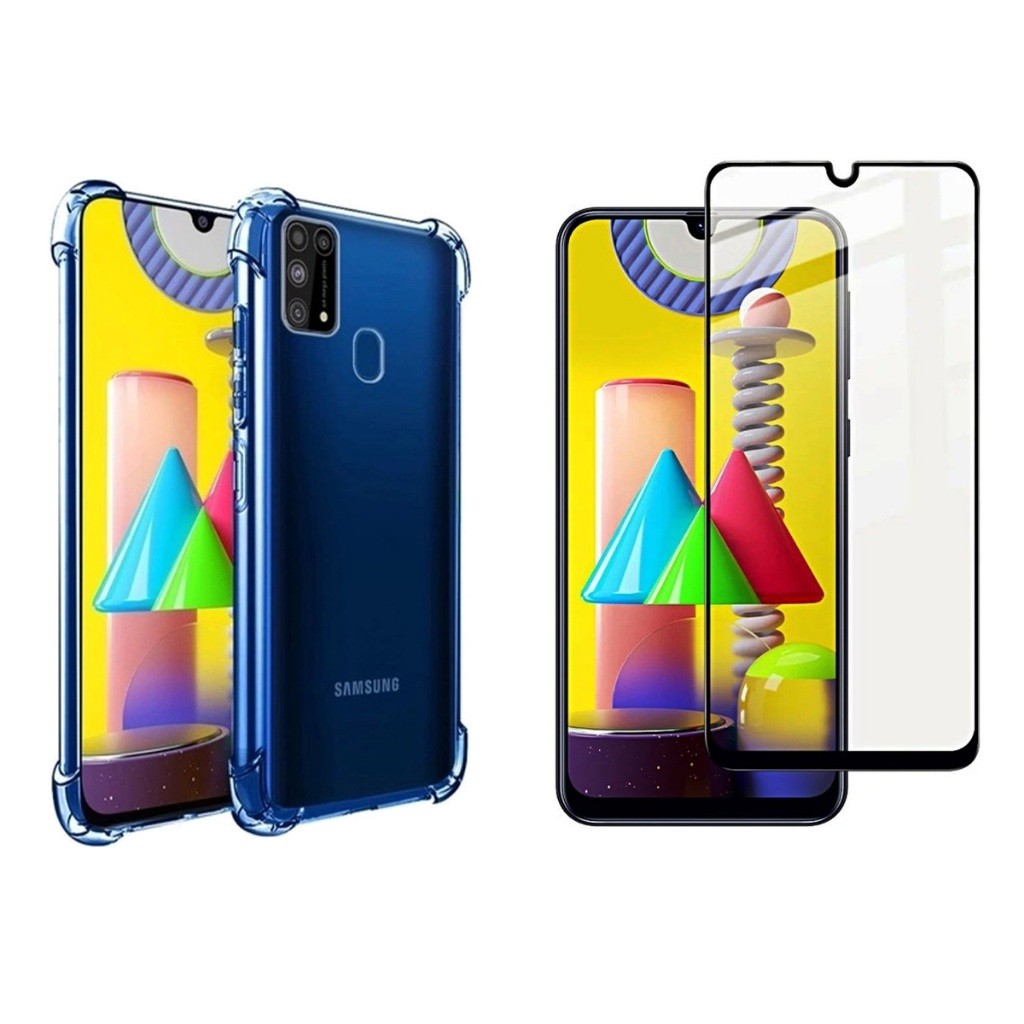 Capa Case Capinha Anti Impacto Para Galaxy M31 M21s + Película 3D Vidro Temperado