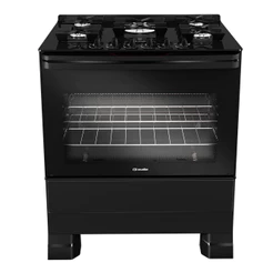 Fogão à Gás 5 Bocas Mueller, Preto Fosco MFV5BF