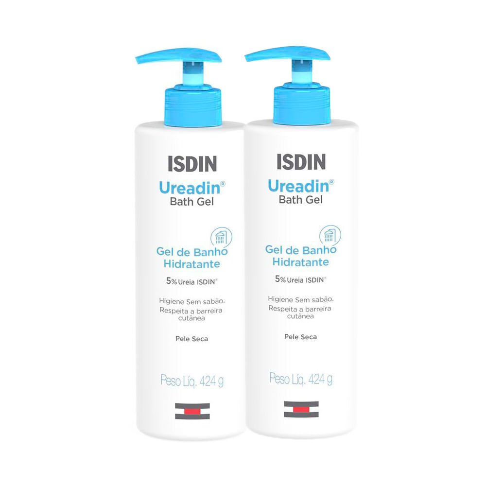 Kit 2 Ureadin Bath Gel Isdin Gel de Banho Hidratante 424g em Oferta na Shopee