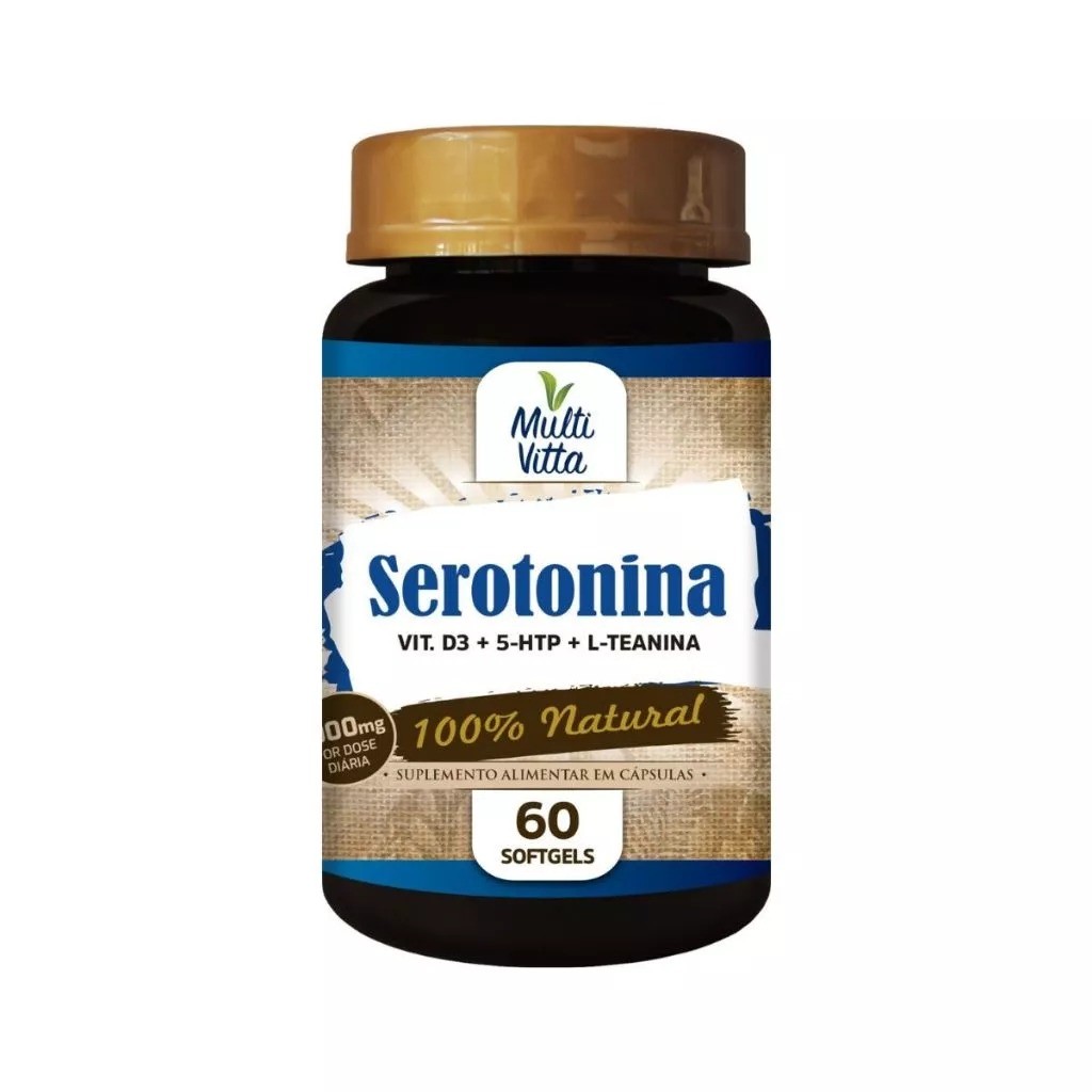 Serotonina 1000mg 60 softgels - Multivitta em Oferta na Shopee