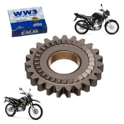 Engrenagem Partida Pinhão (23d) Yamaha Ybr 125 Factor K Xtz 125 K 2008/2016 Moto