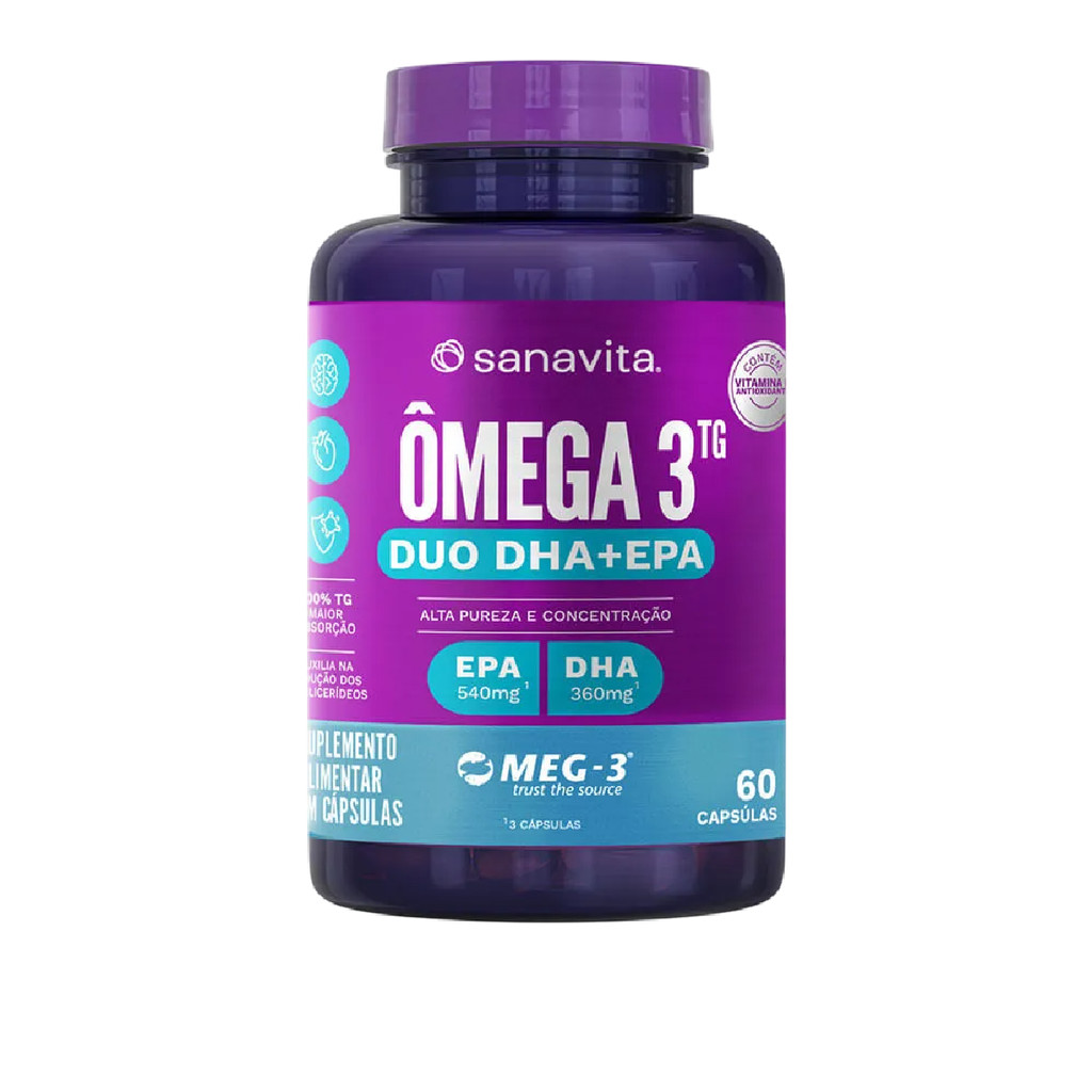 Ômega 3 Duo - DHA E EPA 60 Capsulas - Sanavita