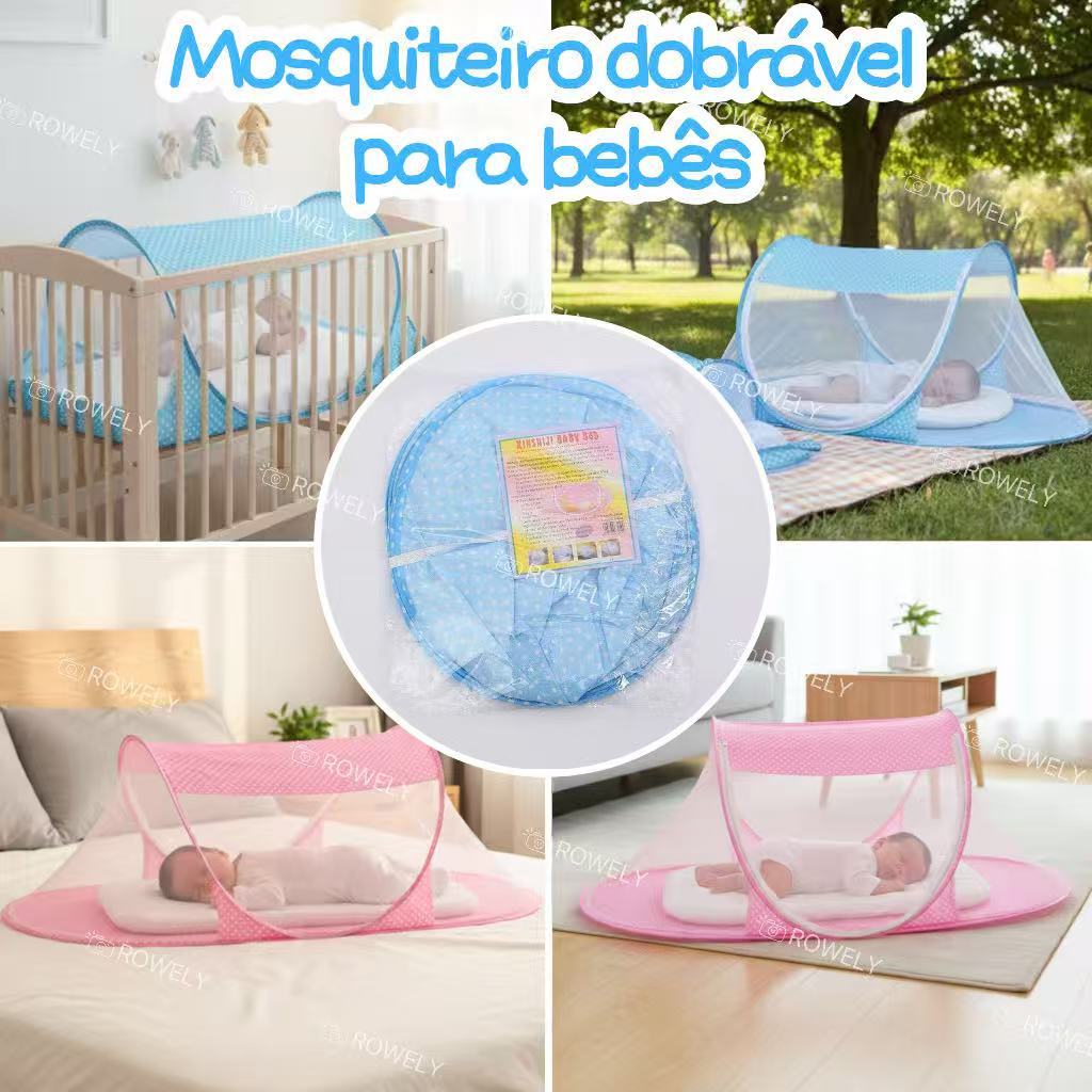 Mosquiteiro Bebê Dobrável - Proteção Total e Portátil Longe de Mosquitos e Insetos