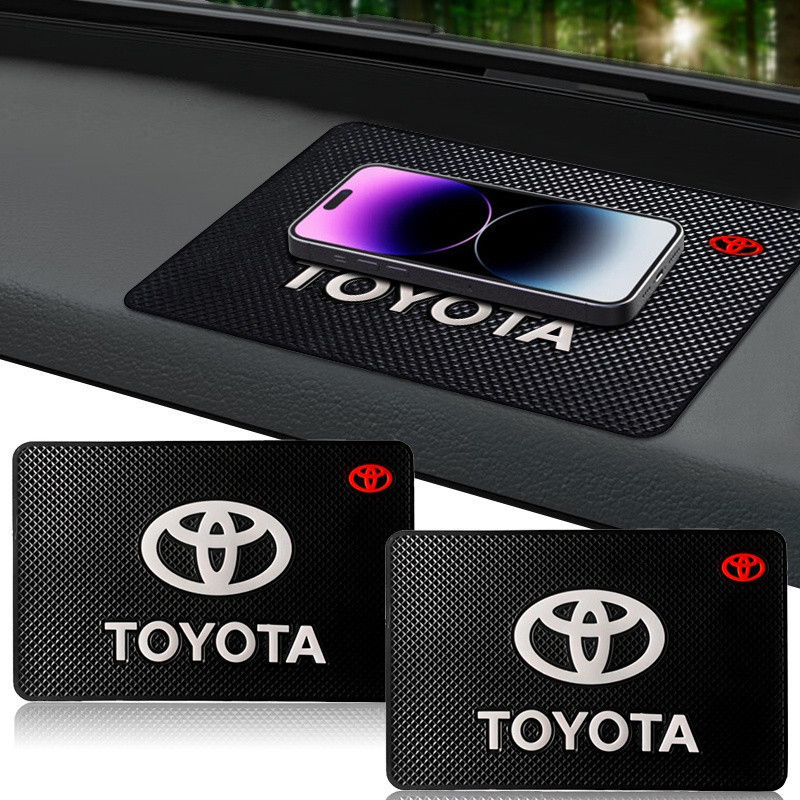 Tapete de Silicone Antiderrapante para Carro, Acessórios de Armazenamento Diversos para Toyota Yaris Hilux Corolla Prius