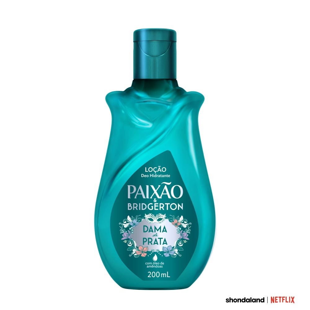 Loção Hidratante Corporal Paixão & Bridgerton Dama de Prata com Ação Desodorante 200ml em Oferta na Shopee