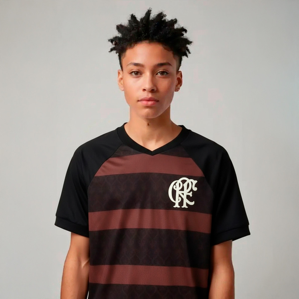 Camisa Flamengo Consciência Negra 2025 Diamantes Negros Infantil Oficial