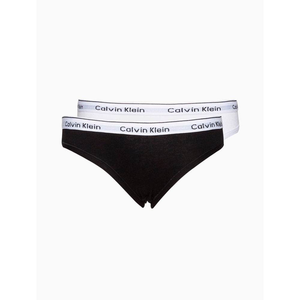 Kit 2 Calcinhas Menina Mini Modern Cotton Calvin Klein Underwear - Preto / Branco