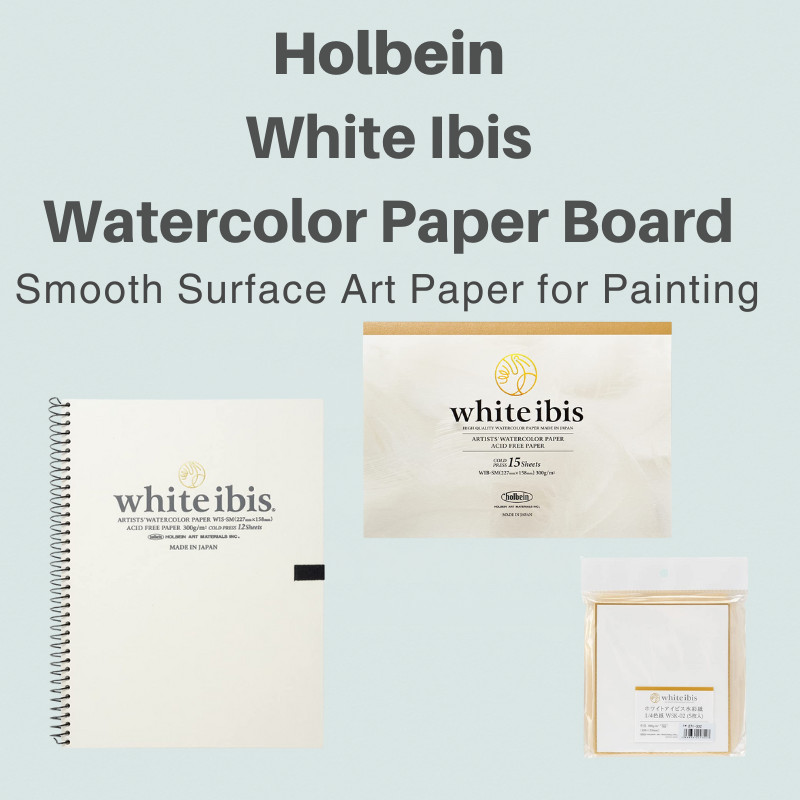 Holbein White Ibis Watercolor Paper - Medium Grain, 300g, Various Sizes and Formats