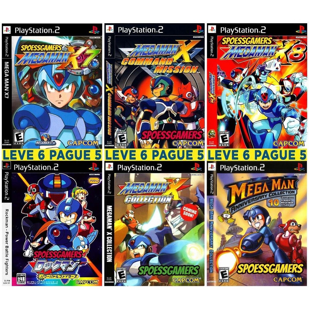 Jogo Ps 2 Megaman X Coleção (6 Dvds)  Leve 6 Pague 5