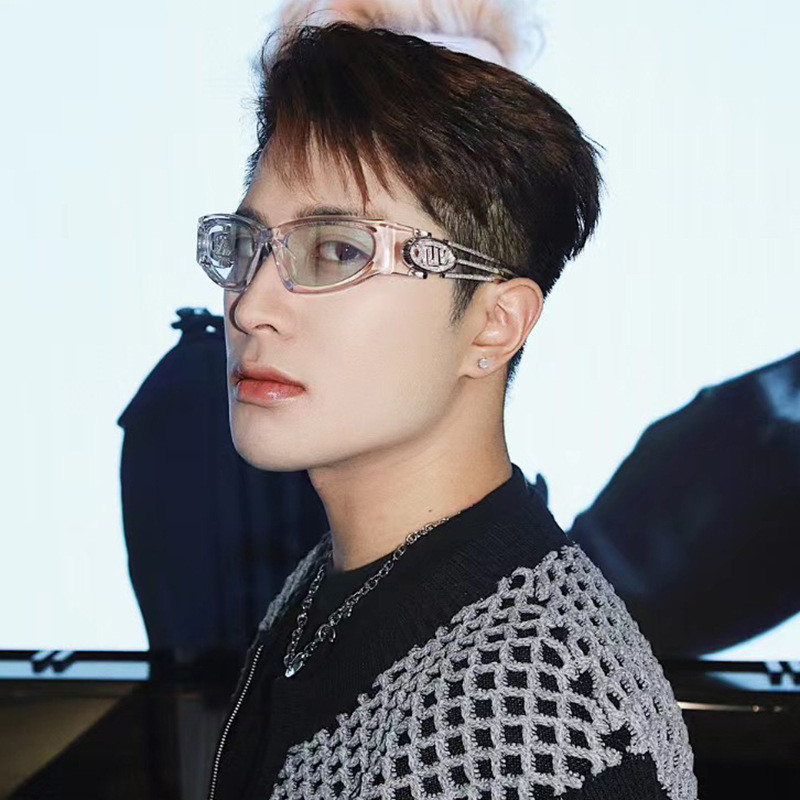 Óculos de Sol Futuristas Y2K Óculos de Sol Retrô Hip-Hop Óculos de Sol da Moda Ins Óculos de Sol de Celebridade da Inter