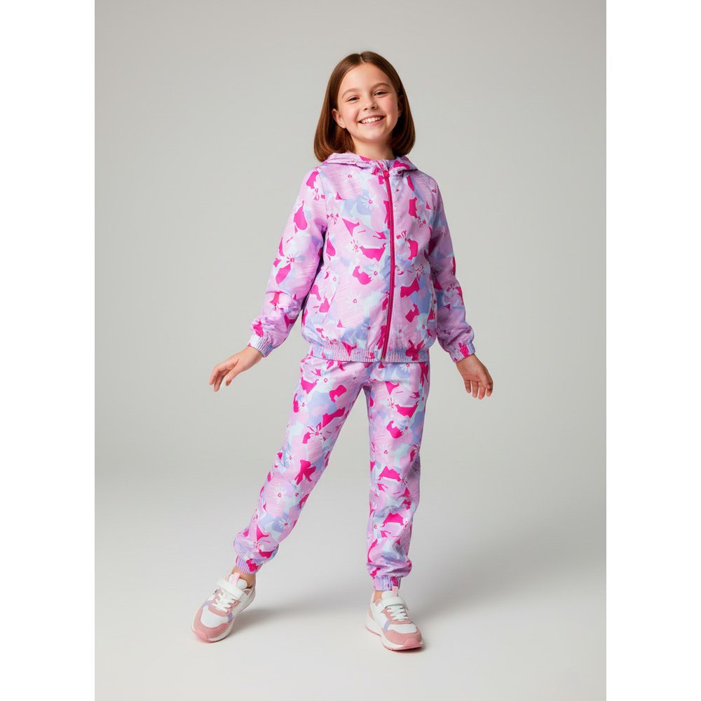 Conjunto Infantil Menina Corta Vento C/Capuz Camuflado Digital 008 - Laluna