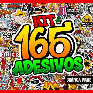 Kit 160 Super Adesivo Para Moto Bike Carro Alta Resolução Super Cartela aprova d'agua em Oferta na Shopee